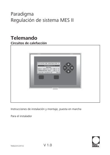 THES 2315 V1.0 0712 Telemando MES II circuitos de calefaccion ...