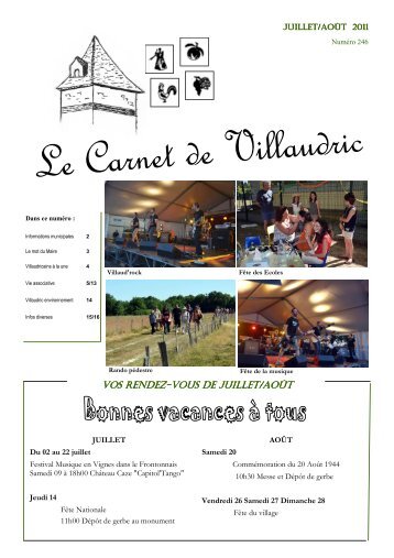 Carnet juillet.aout 2011 - Villaudric