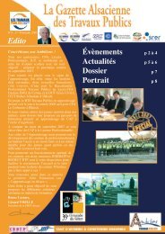 La Gazette Alsacienne des Travaux Publics NÂ° 5 - Cellule ...