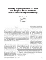 Utilizing diaphragm action for wind load design of timber frame and ...