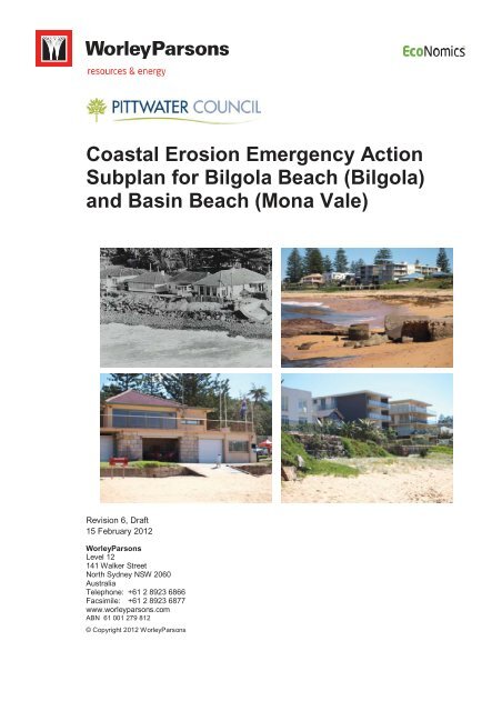 Coastal Erosion Emergency Action Subplan For Bilgola Beach