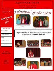 February 22, 2013 - City of Augusta, Maine - School Department