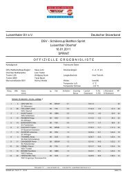 Ergebnisse 16.1.2011 DSC Biathlon Sprint