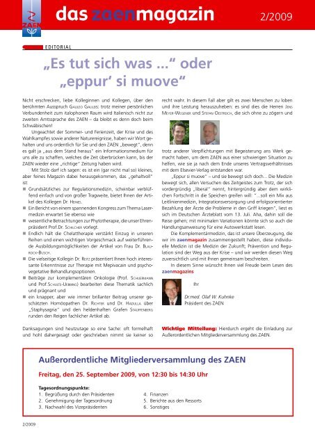 das zaenmagazin - Ortho-bio-med.ch