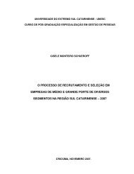 O PROCESSO DE RECRUTAMENTO E SELEÃÃO EM ... - Unesc