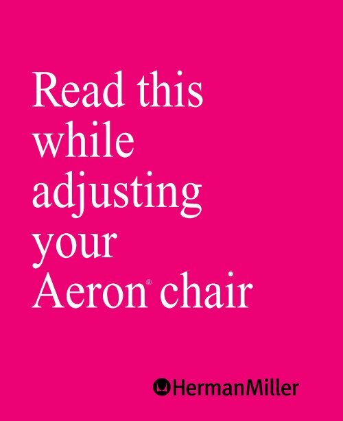 Herman Miller Aeron Chair Adjustments