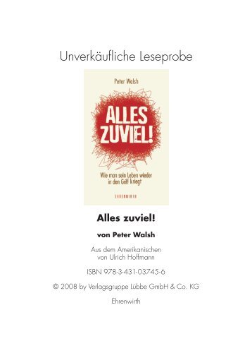 Alles zuviel! von Peter Walsh - Buch.de