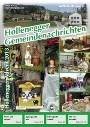 Amtliche Mitteilung - Gemeinde Hollenegg