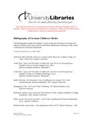 Bibliography of German Children's Books - University Libraries ...