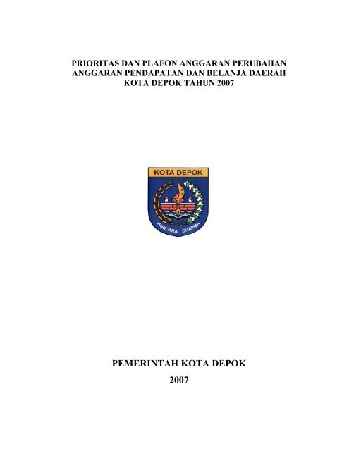 Pemerintah Kota Depok 2007 Bappeda Depok