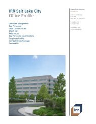 IRR Salt Lake City Office Profile - Integra Realty Resources, Inc.