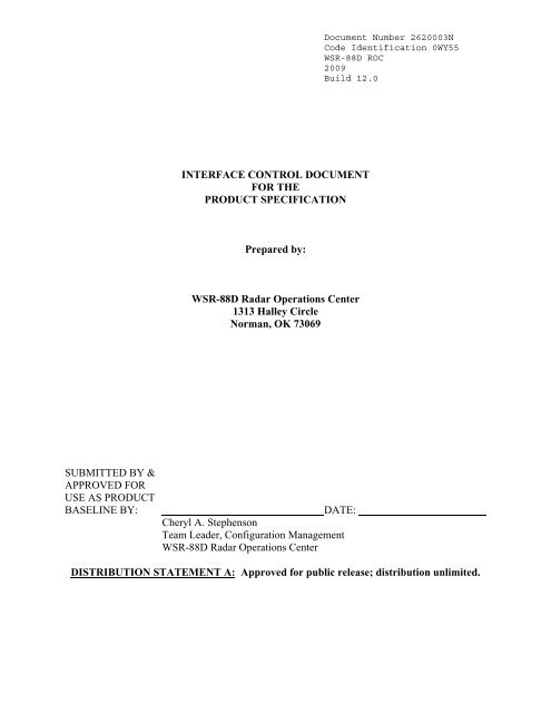 Baseline Spec Template - NEXRAD Radar Operations Center - NOAA