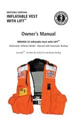 Owner's Manual - Mustang Survival