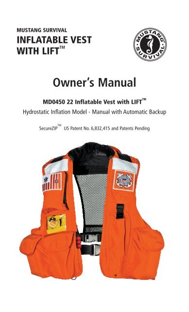 Owner's Manual - Mustang Survival