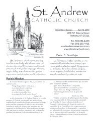 The Bulletin - Saint Andrew Church