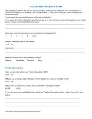 VOLUNTEER FEEDBACK FORM - Invasive Plant Council of BC