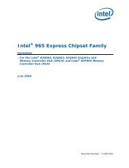 Intel® 965 Express Chipset Family Datasheet