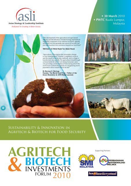 Sustainability & Innovation in Agritech & Biotech for Food Security
