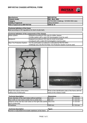 BRP-ROTAX CHASSIS APPROVAL FORM