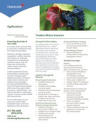 Travelers Agribusiness Winery Brochure - Travelers Insurance