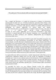 Procedura per il riconoscimento delle associazioni internazionali di ...