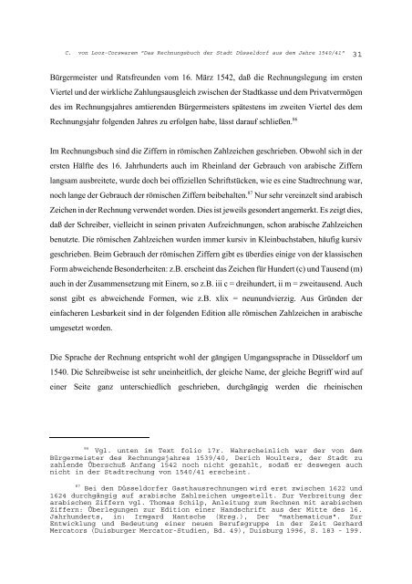 Das Rechnungsbuch der Stadt Düsseldorf aus dem Jahre 1540/41.