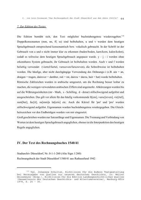 Das Rechnungsbuch der Stadt Düsseldorf aus dem Jahre 1540/41.