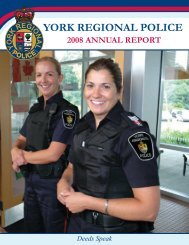 2008 Annual Report - York Regional Police