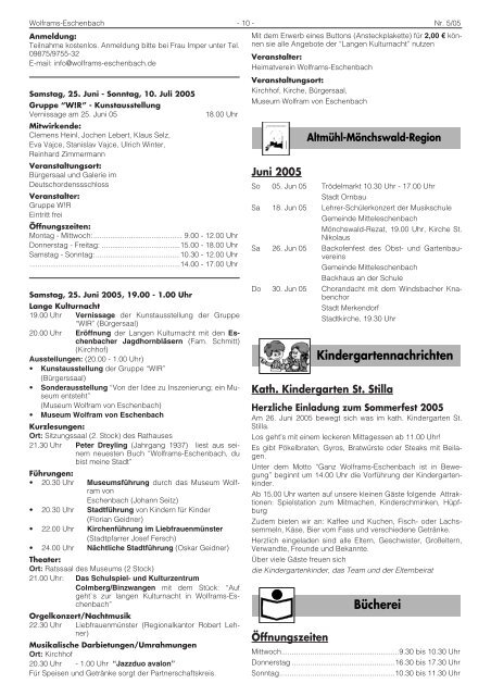 Amtsblatt Juni 2005 - Stadt Wolframs-Eschenbach