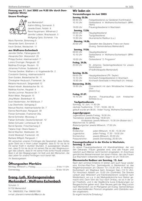 Amtsblatt Juni 2005 - Stadt Wolframs-Eschenbach