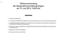 Tagesordnung - BÃ¼rgerstiftung Hellweg Region