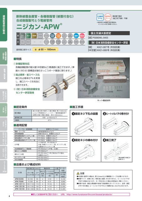 å¤æ²³é²ç½è£½å éç®¡é²ç½ã«ã¿ã­ã°ï¼PDF 27787KBï¼ - å¤æ²³é»æ°å·¥æ¥­æ ªå¼ä¼ç¤¾