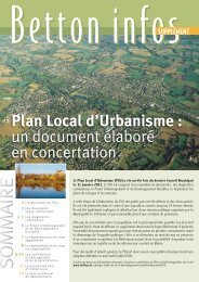 Plan Local d'Urbanisme : un document Ã©laborÃ© en ... - Ville de Betton