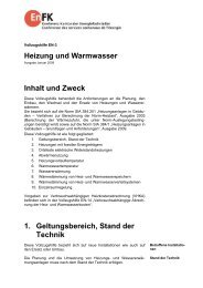 Heizung und Warmwasser - ENDK Konferenz Kantonale ...