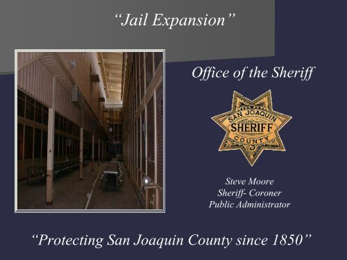 New Jail Presentation Update - San Joaquin County