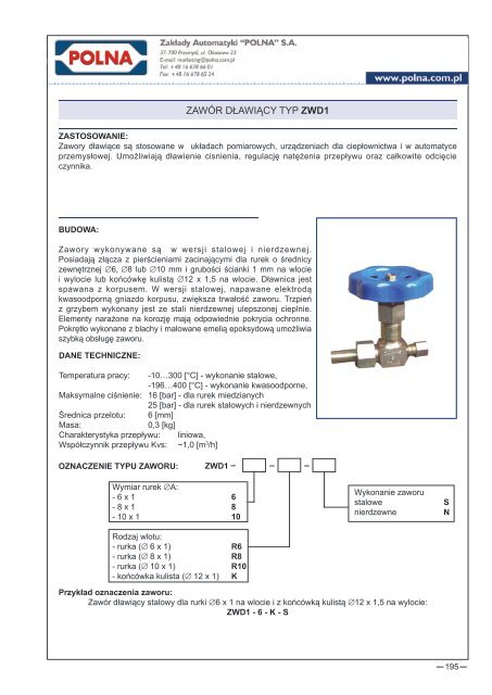 Katalog produktów: Automatyka przemysłowa i ... - Polna S.A.