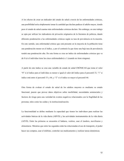 El Estado de Salud del Adulto Mayor en Uruguay. - Departamento ...