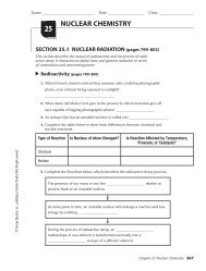 NUCLEAR CHEMISTRY