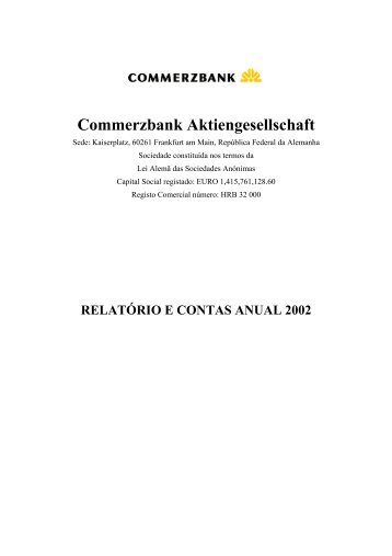 Commerzbank Aktiengesellschaft - CMVM