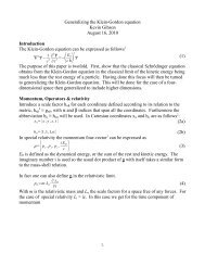 Generalizing the Klein-Gordon equation