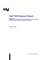 Intel(R) 975X Express Chipset Datasheet