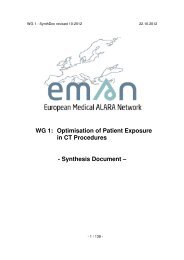 WG1 Synthesis Report (PDF â 1.1 Mb) - European Medical ALARA ...