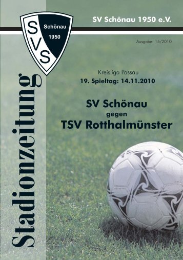 TSV Rotthalmünster - SV Schönau