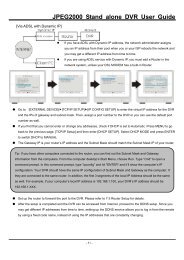 JPEG2000 Stand alone DVR User Guide - Security Camera World