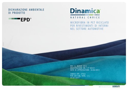 2012 - EPD Microfibra in PET riciclato