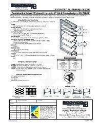 EXTRUDED ALUMINUM LOUVER Combination ... - Safe-Air Dowco