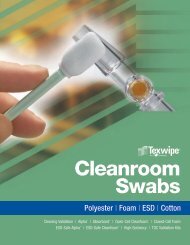Texwipe Cleanroom Swabs brochure