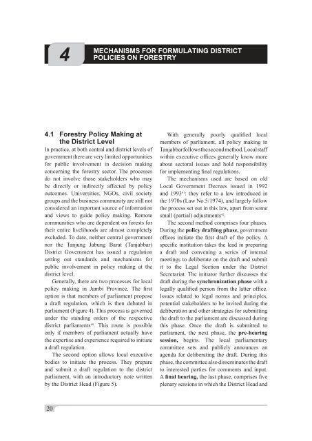 Local policy-making mechanisms - Forest Climate Center