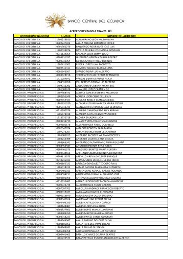 ACREEDORES PAGO A TRAVES SPI
