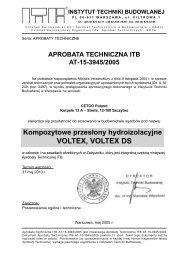 Aprobata Techniczna ITB AT-15-3945/2005 - Technologie ...